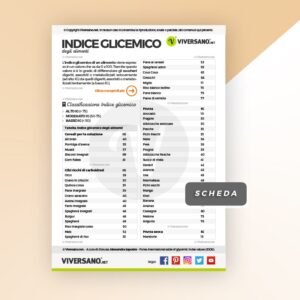 Tabella: Indice glicemico degli alimenti